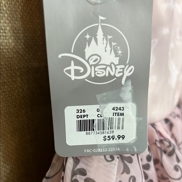 🎀Disney Princess Aurora/ Sleeping Beauty Pink Floral Embroidered Party Dress - Picture 7 of 10